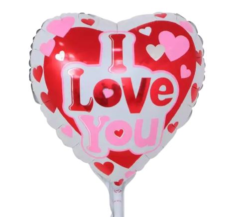 I Love You Hugs & Kises Heart Balloon  (18 inch)